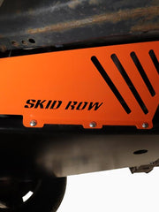 Load image into Gallery viewer, 1st Gen Toyota Tundra catalytic converter shield installed on driver side with transmission skid plate.