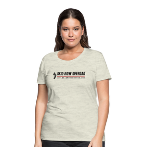 Skid Row Offroad Logo Women's T-Shirt - Black Text - heather oatmeal