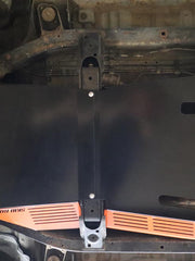 Load image into Gallery viewer, Third gen Toyota 4Runner with skid plates and cat guards installed.
