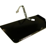 Load image into Gallery viewer, Full view from the top of drivers side with brackets of the Engine/Transmission skid plate for the Jeep Grand Cherokee ZJ
