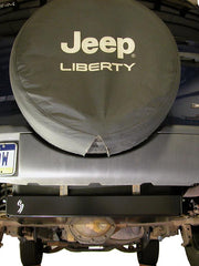 Load image into Gallery viewer, Gas tank skid plate installed on the Jeep Liberty KJ
