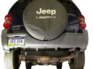 Gas tank skid plate installed on the Jeep Liberty KJ
