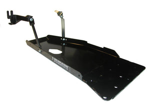 Full view of the Engine/Transmission skid plate with brackets attached for the JK Wrangler 2007-2011