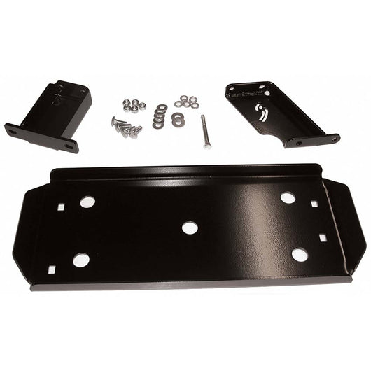 Flat photo of the guard and hardware for the Evaporative Canister Guard for Jeep Wrangler JK (2007-2011)