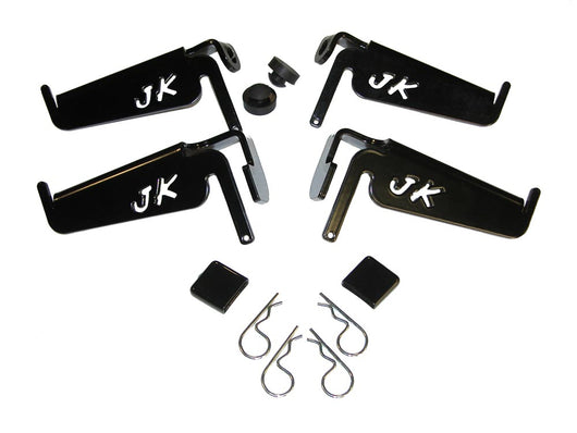 Front and rear foot pegs for the Jeep Wrangler JKU with JK cutout on all