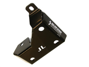 Exhaust loop skid plate for the Jeep Wrangler JL with cutout of JL logo in center