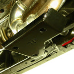 Load image into Gallery viewer, Exhaust loop skid plate mounted on the Jeep Wrangler JL with logo visible
