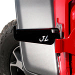 Load image into Gallery viewer, Driver&#39;s side front door foot peg mounted on Jeep Wrangler JL with logo
