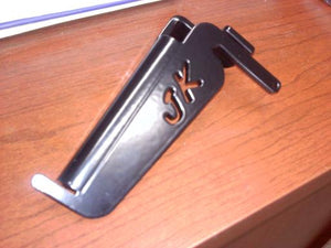 Foot peg for the Jeep Wrangler JK with logo that has tooling marks