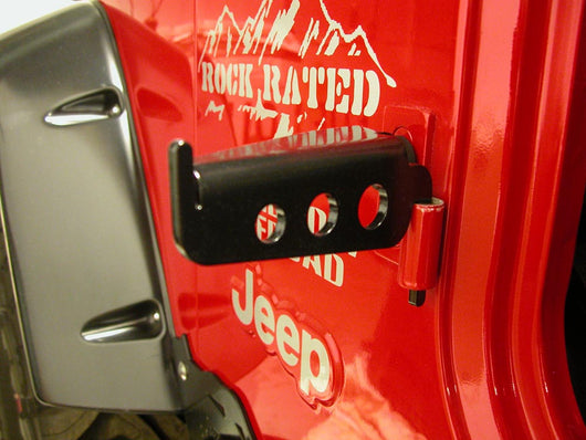 Driver's side foot peg with 3 holes that fit the CJ, YJ, TJ,  and LJ Jeep Wranglers