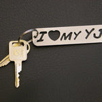 Load image into Gallery viewer, "I LOVE my YJ" with Jeep keys attached
