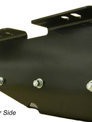 Load image into Gallery viewer, close up of the passenger side bracket attached to the gas tank skid plate for the Jeep Cherokee XJ 1984-1996
