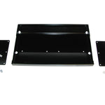 Load image into Gallery viewer, Laid out photo of the gas tank skid plate, brackets and hardware for the gas tank skid plate for the Jeep Cherokee XJ 1984-1996
