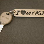 Load image into Gallery viewer, I LOVE my KJ keychain with key attached
