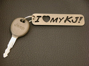 I LOVE my KJ keychain with key attached