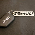 Load image into Gallery viewer, I LOVE my JL keychain with JL key attached
