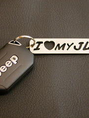 Load image into Gallery viewer, I LOVE my JL keychain with JL key attached
