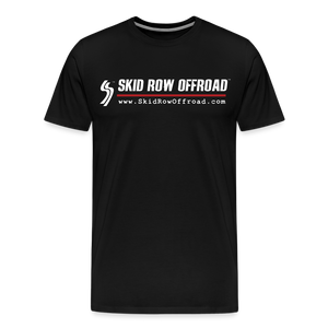 Skid Row Offroad Logo Men's T-Shirt - White Text - black