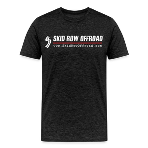Skid Row Offroad Logo Men's T-Shirt - White Text - charcoal grey