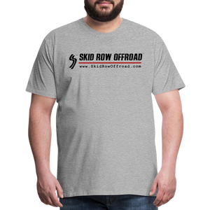 Skid Row Offroad Logo Men's T-Shirt - Black Text - heather gray