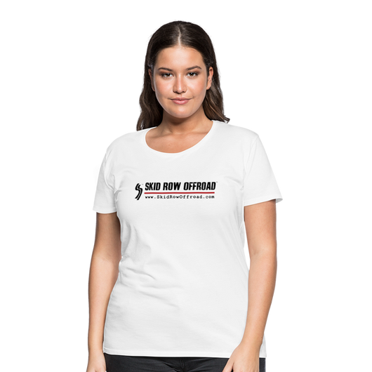 Skid Row Offroad Logo Women's T-Shirt - Black Text - white