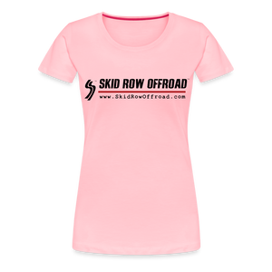 Skid Row Offroad Logo Women's T-Shirt - Black Text - pink