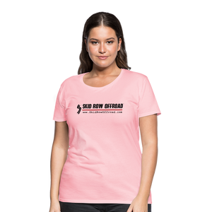 Skid Row Offroad Logo Women's T-Shirt - Black Text - pink