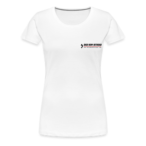 "Follow the Leader" for Jeeps; Women’s Premium T-Shirt - white