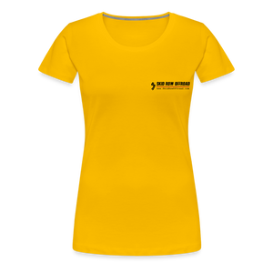 "Follow the Leader" for Jeeps; Women’s Premium T-Shirt - sun yellow