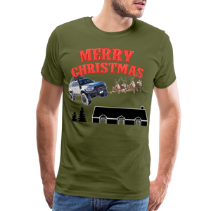 Description Merry Christmas 3rd Gen 4Runner; Men's Premium T-Shirt - olive green